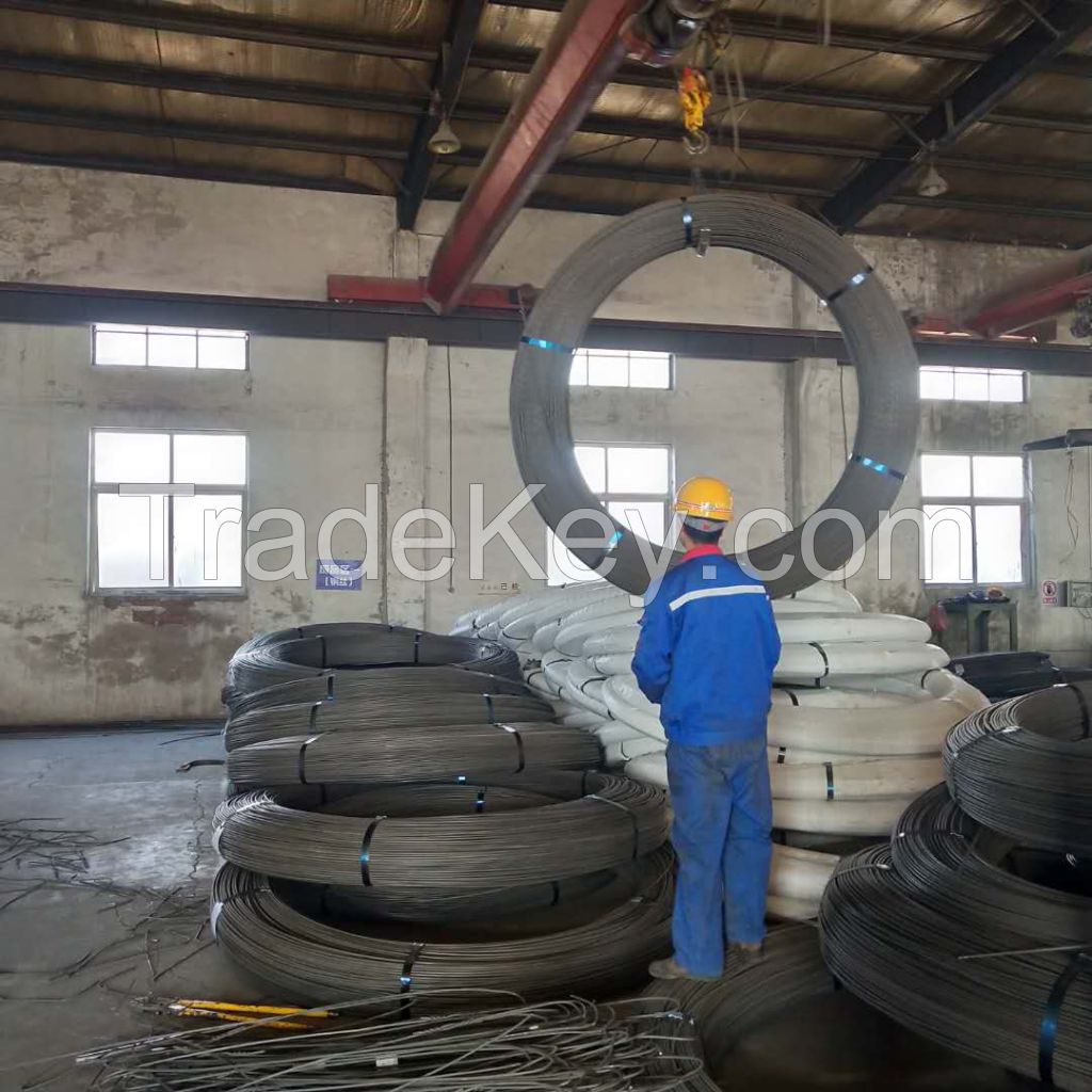 prestressed Concrete Wire Supplier 4mm 6mm 7mm Spiral Ribbed High Carbon Tension PC Steel Wire