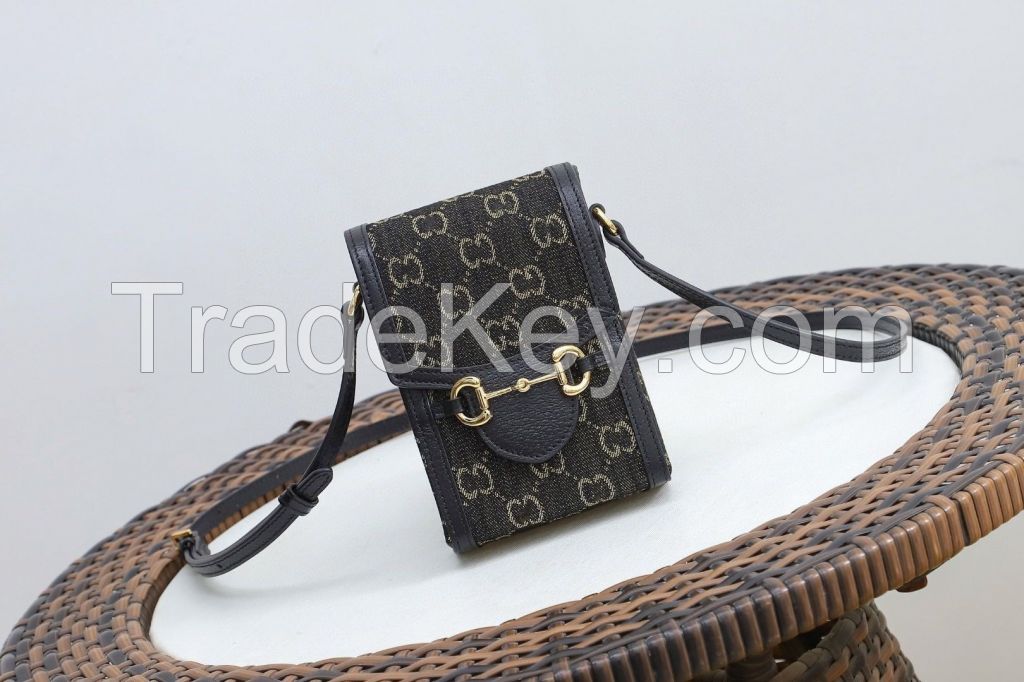 2024 New Women's Bag Crossbody Shoulder Bag Pillow Bag Mini Phone Bag Old Flower True Leather Bag Canvas Bag Handbag