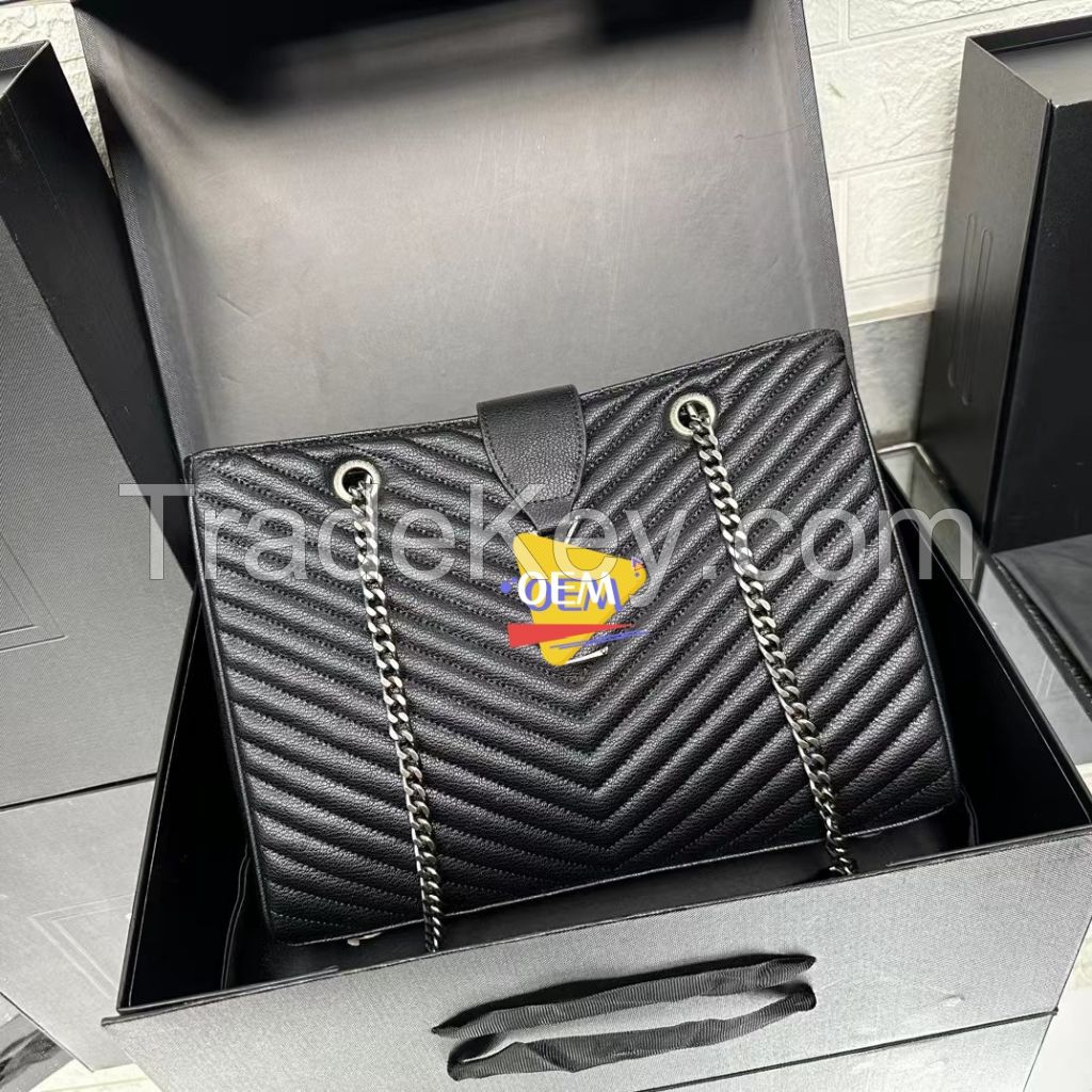 2024 New Women's Bag with Caviar Sauce Hot selling Women's Bag Fashion Lingge Bag Chain Strap Single Shoulder Bag Crossbody Bag