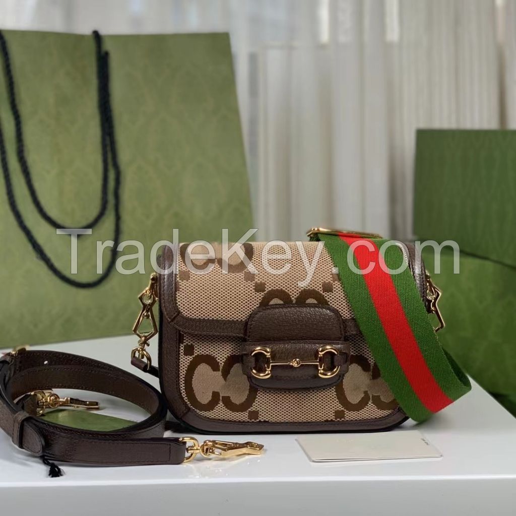 2024 New Women's Bag Old Flower True Leather Bag Single Shoulder Light Luxury Chain Bag Oblique Straddle Underarm Bag
