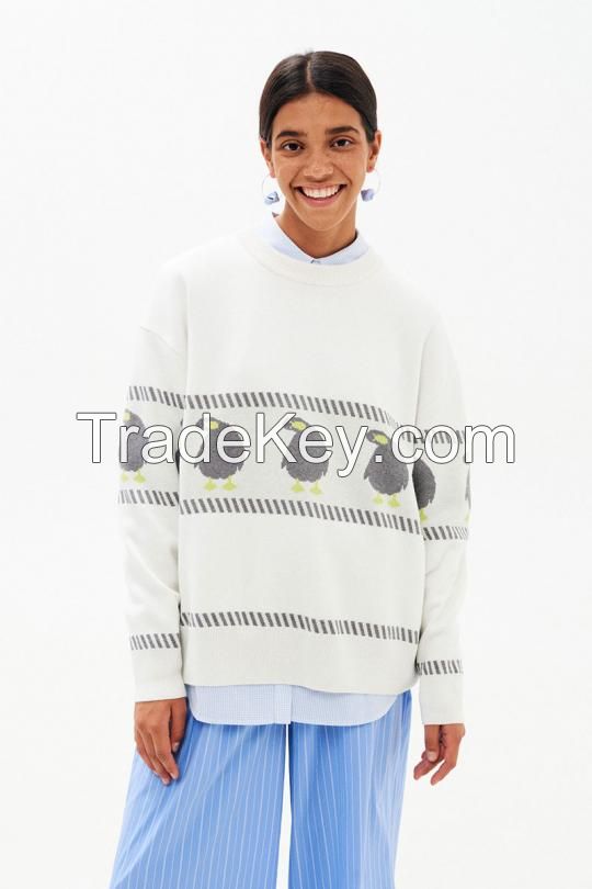 Grey Patern Sweater