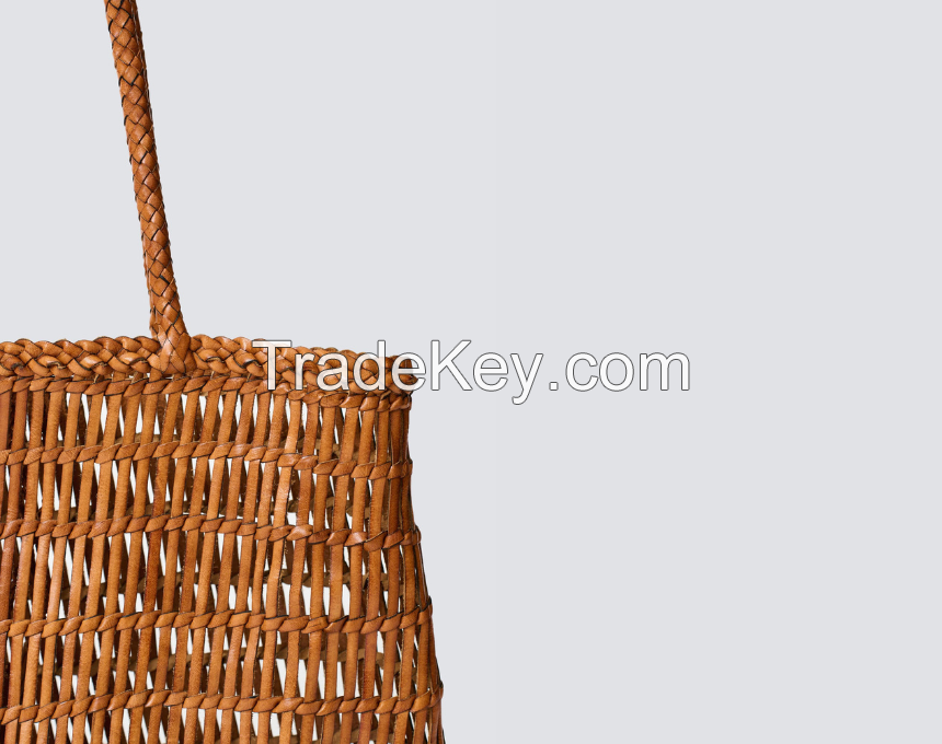 Stysion Handcrafted Woven Leather Tote Bag