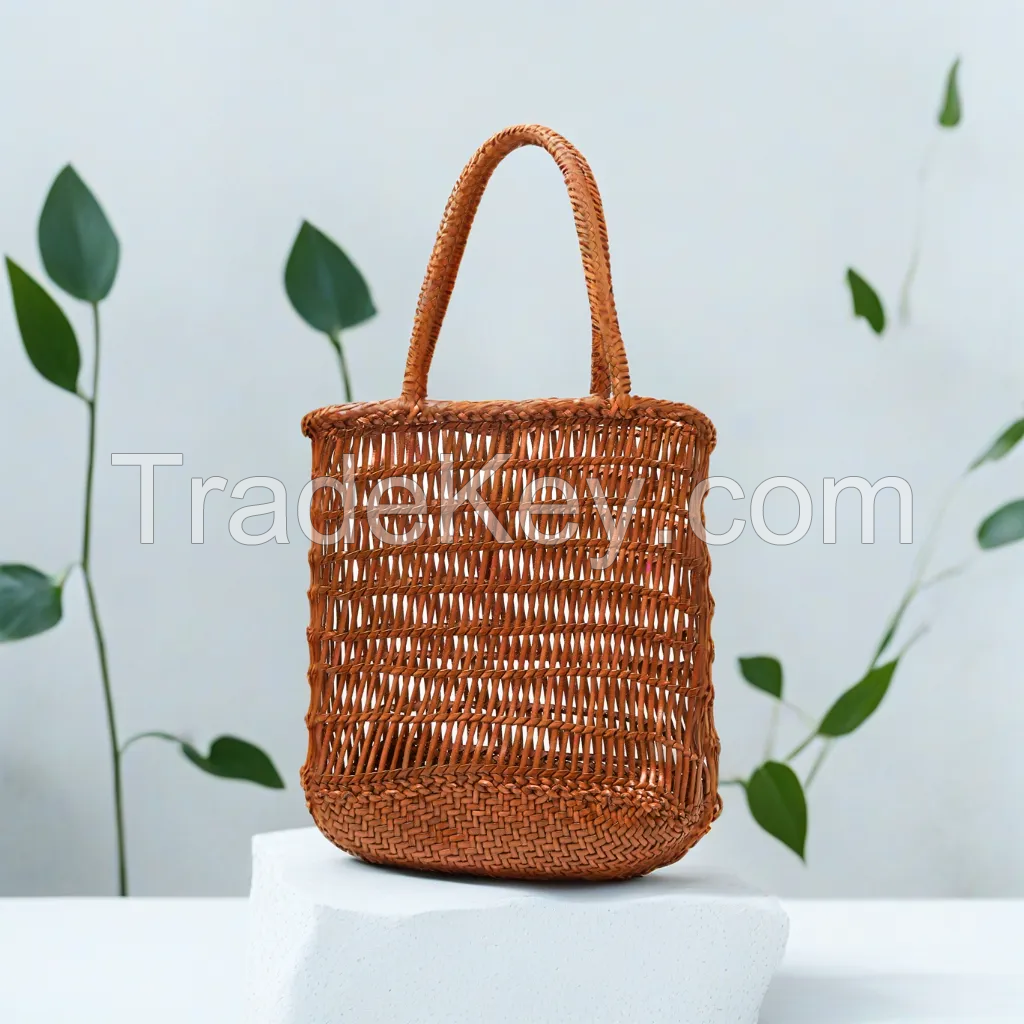 Stysion Handcrafted Woven Leather Tote Bag