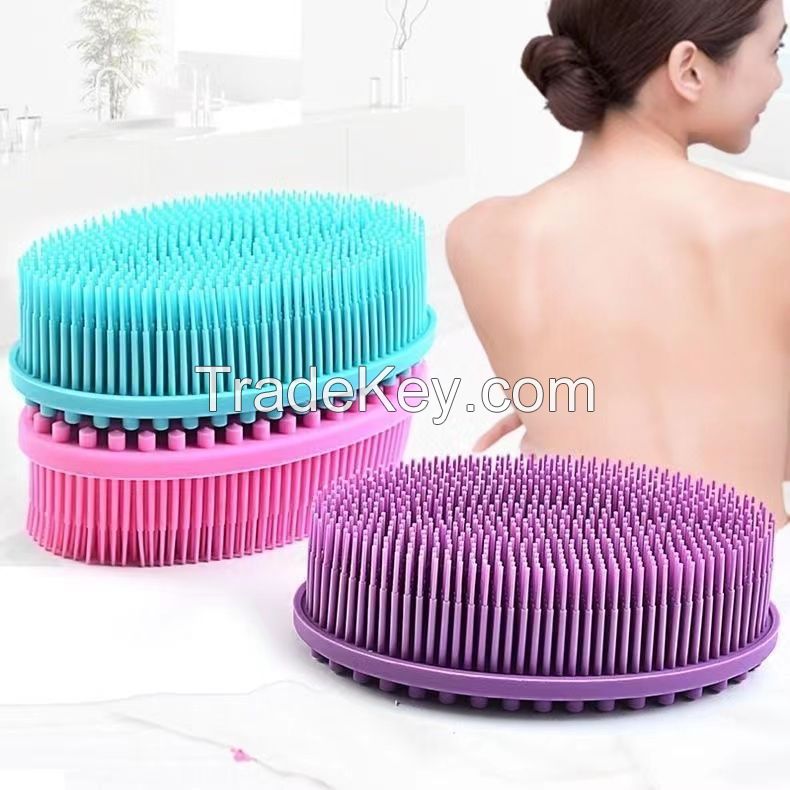 Soft Close Skin Body Hair Cleansing Baby Massage brush Shampoo Silicone Body Scrubber