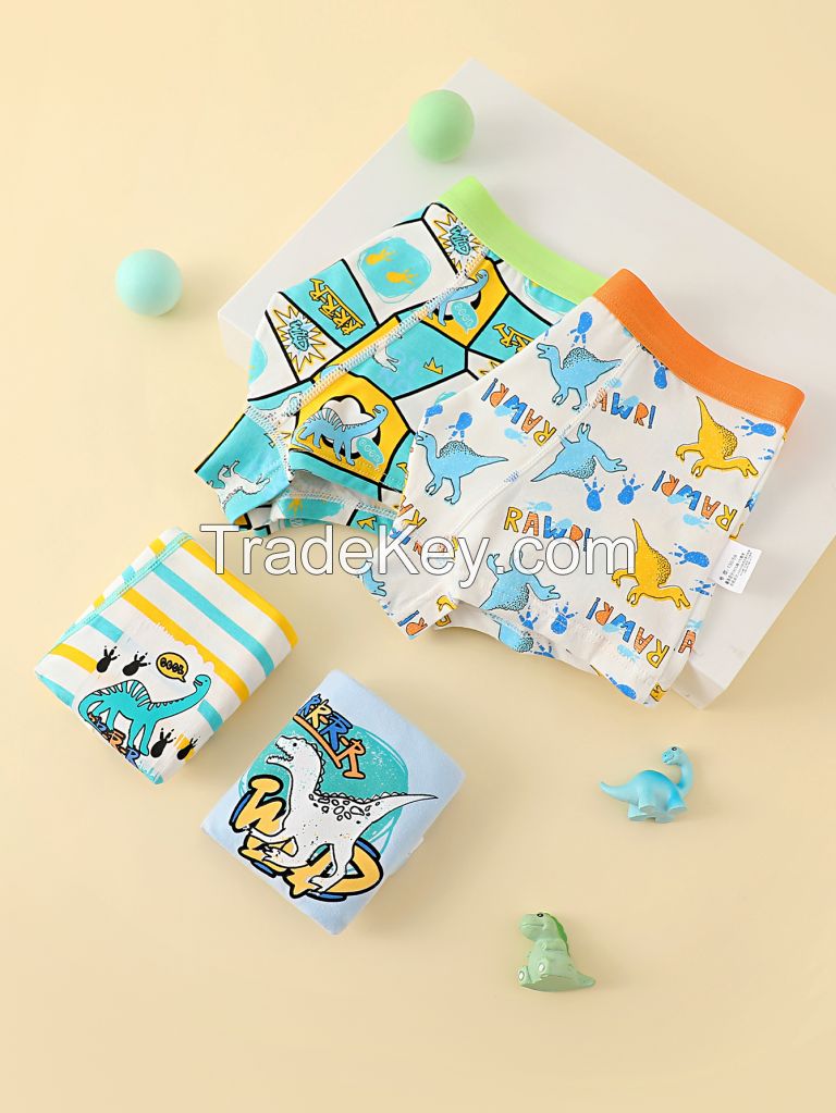 Wholesale/ODM/OEM Children Panties Boys cotton Underwear 4 pcs/bag