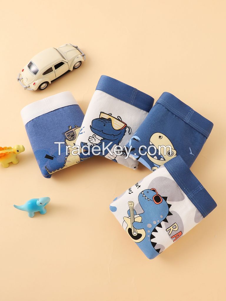 4 Pcs Cartoon Cool Panty Kids Boy's Briefs Panties Underpants Children's Cotton Underwear Kids Boy Boxers