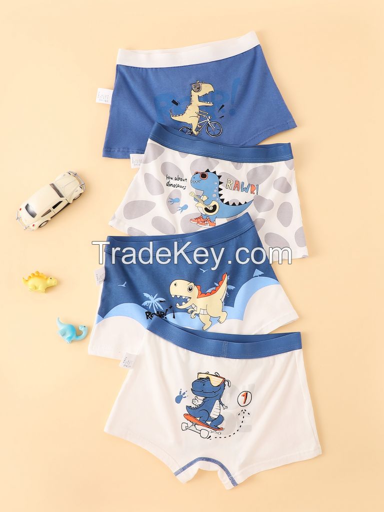 4 pcs Cartoon Cool panty Kids boy's Briefs Panties Underpants Children's cotton Underwear Kids boy boxers