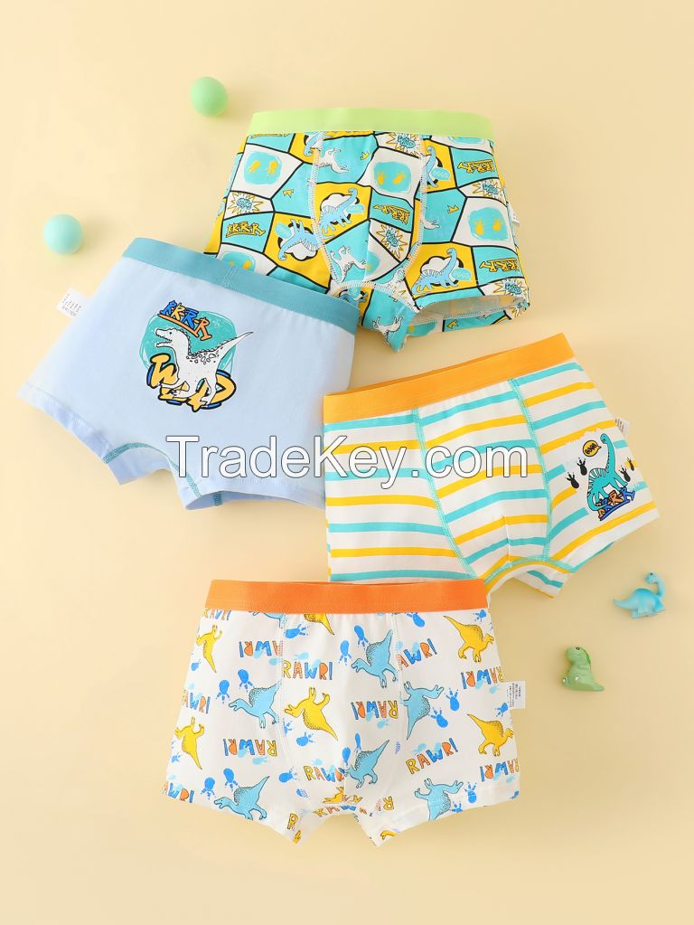 Wholesale/ODM/OEM Children Panties Boys cotton Underwear 4 pcs/bag