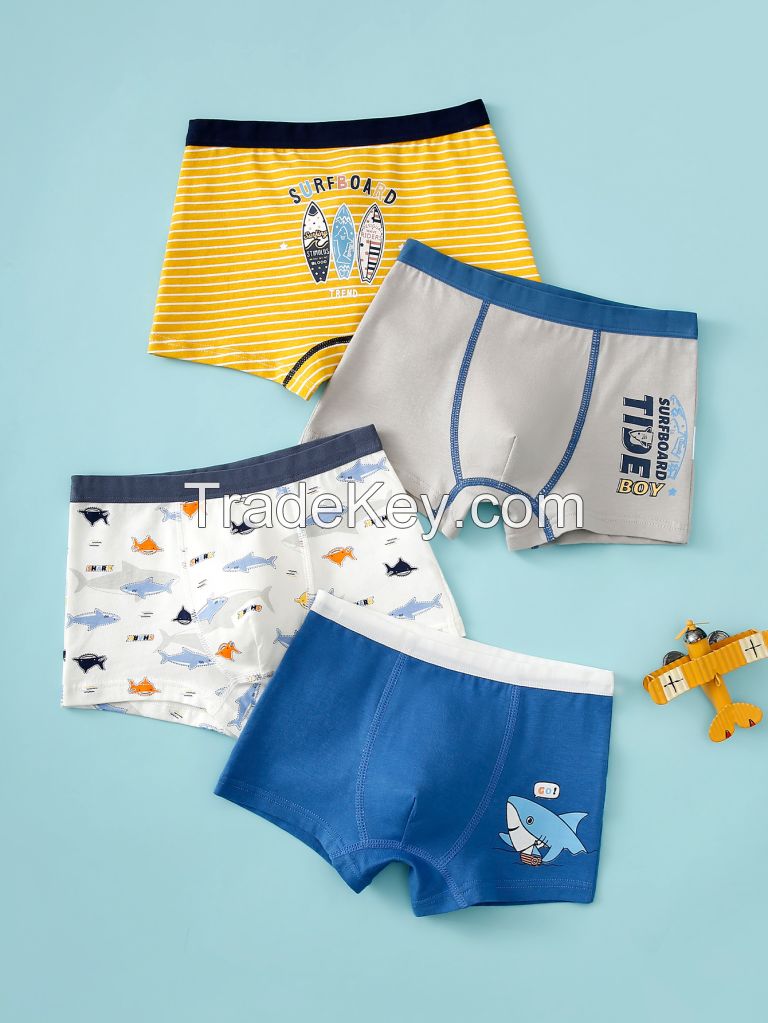 OEM manufacturer shorts boy baby boy soft Dinosaur print underwear Boys' underwear pure cotton boxer children's cotton boxer