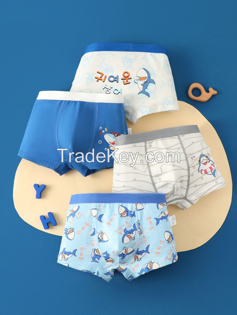 Fashionable Printed Kids Panties Cute Baby Boy Boxers Cotton Boys Underwears Factory sales