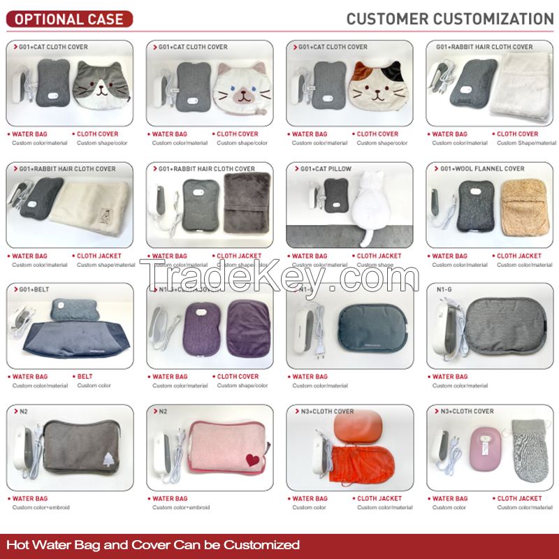Electric Hot Water Bottle with Cover