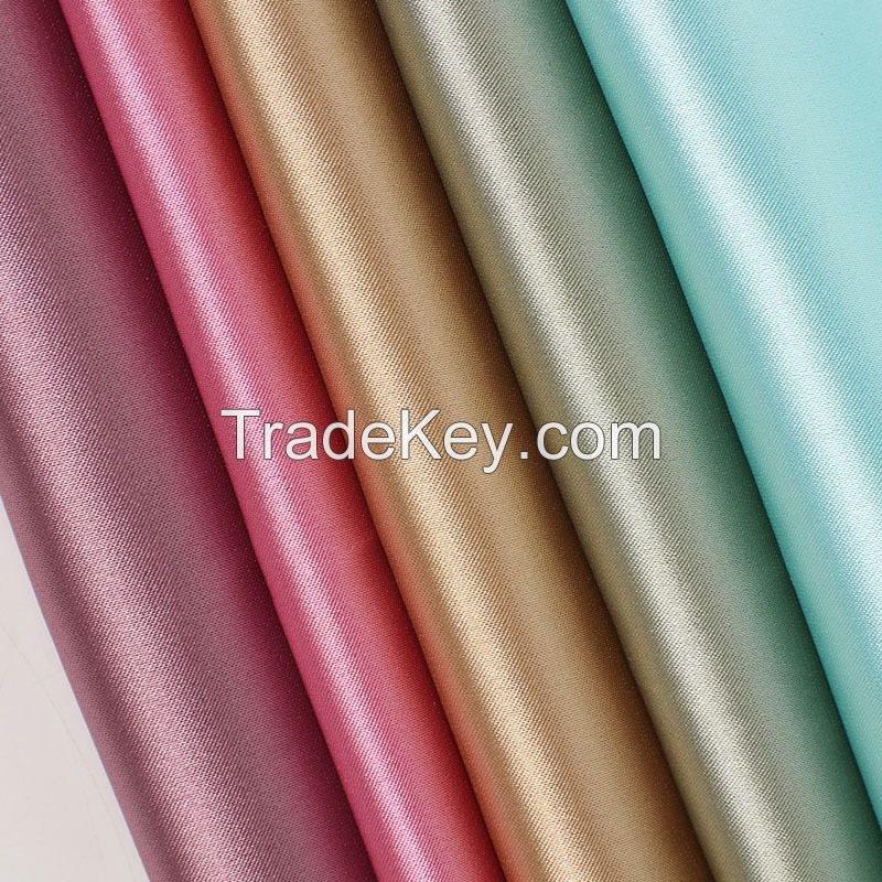 Imitation Silk Fabric Elastic Color Polyester Satin Fabric