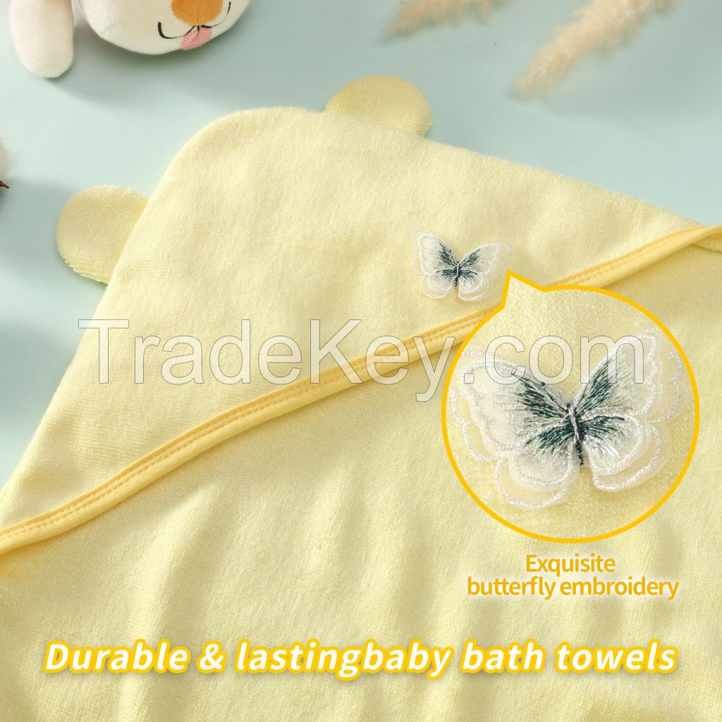 Baby bamboo hooded towel