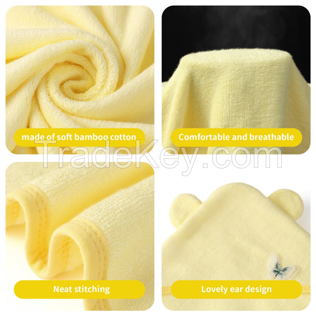 Baby bamboo hooded towel