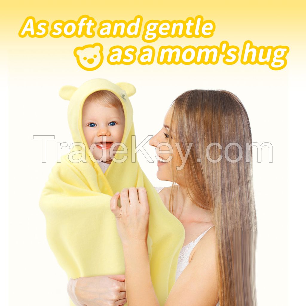 Baby bamboo hooded towel