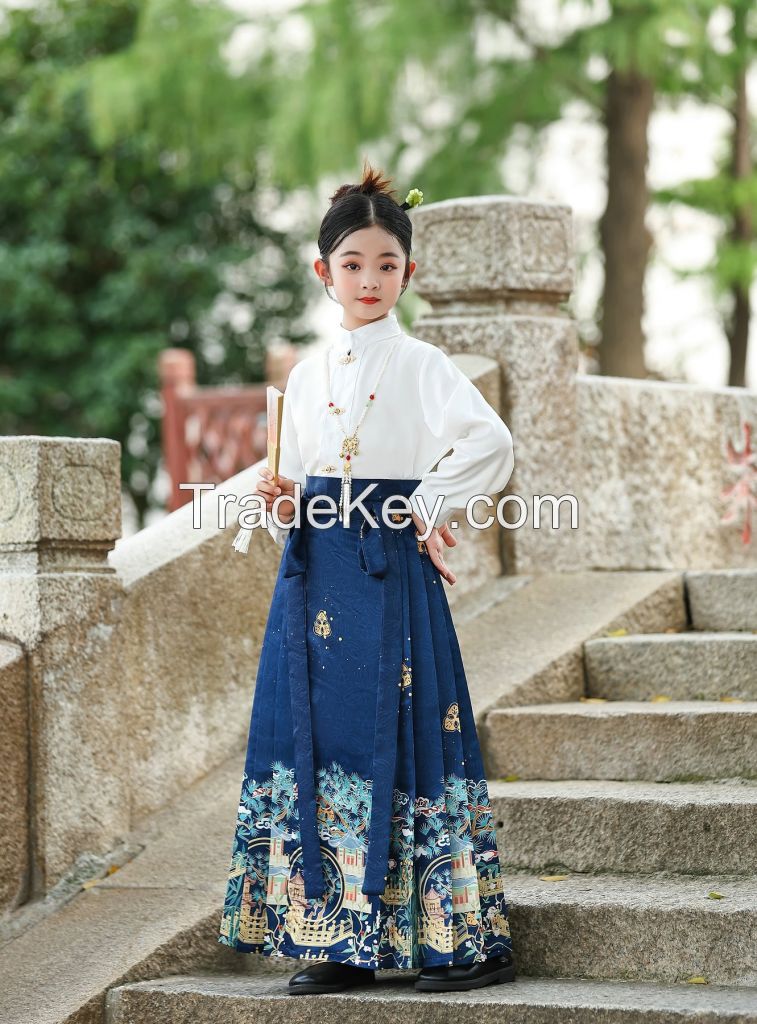 Children's horse-faced skirt, Hanfu, Tang suit, Chinese style