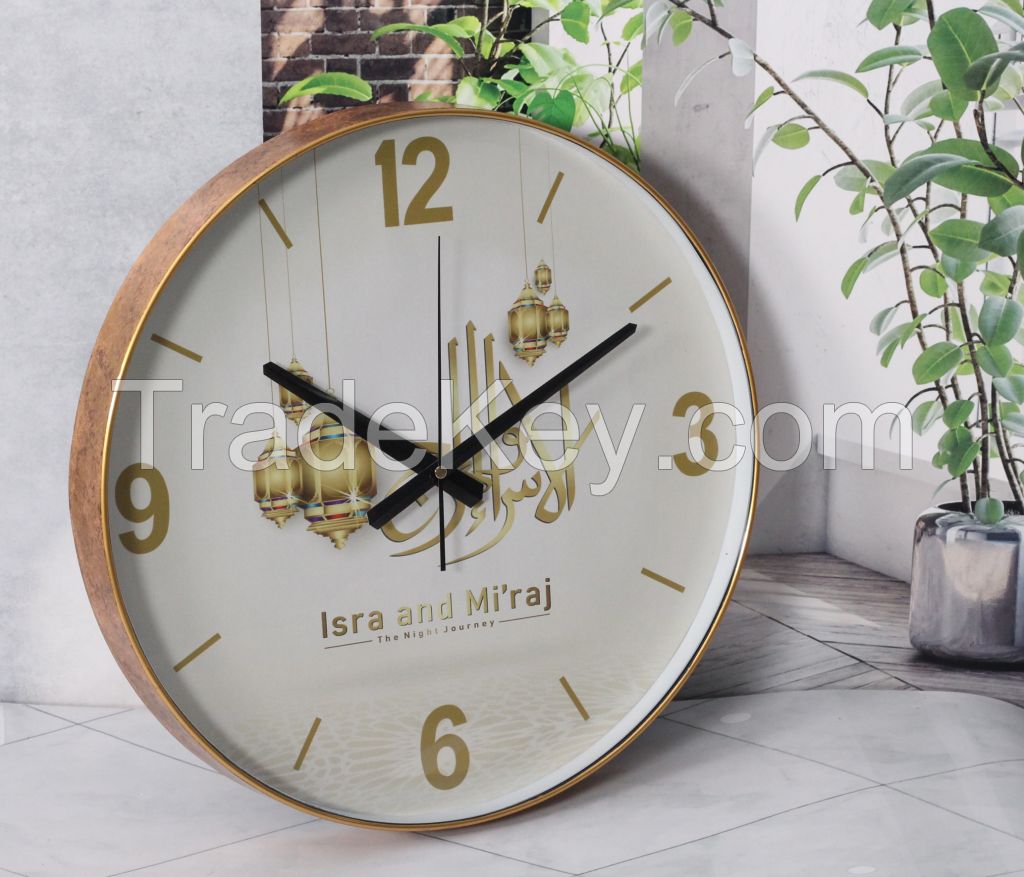 Fashion wall clock round glass clock