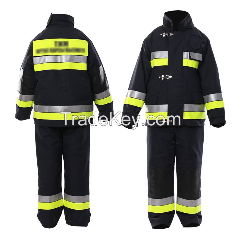 anti fire fireman clothing suit fire fighting equipmentAnti Aramid material Fire Fighting suit