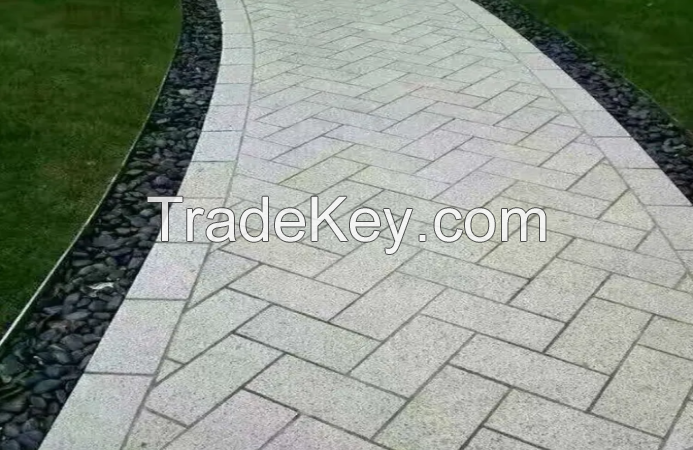 Non slip white rust stone paving ceramic floor tile artificial stone for house exterior outdoor imitation granite