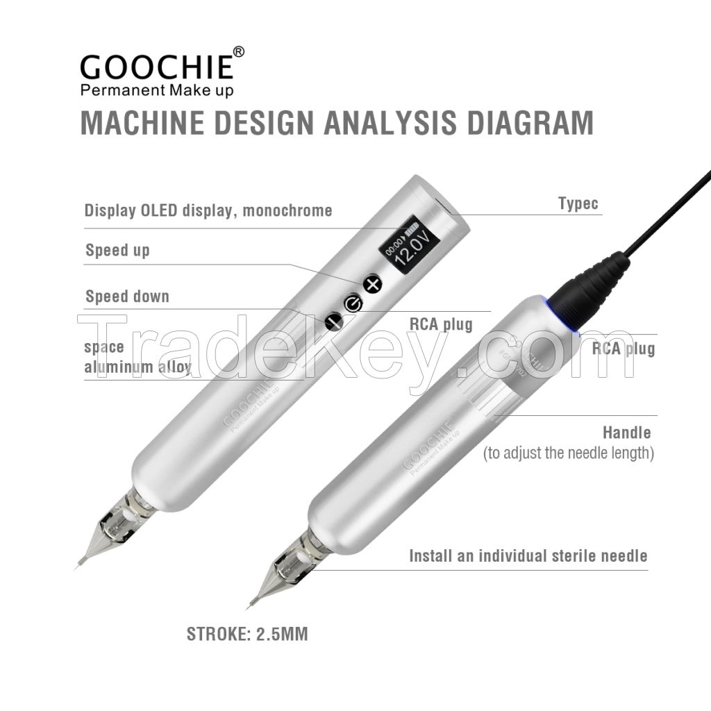 Goochie wire&amp;wireless Permanent makeup tattoo machine