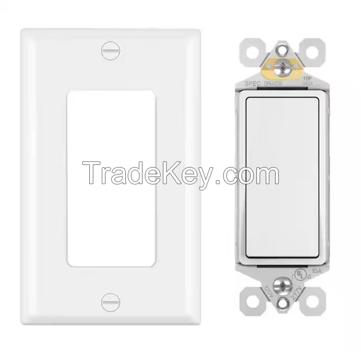 American Standard Decorator Switch Single Pole 1/2/3 Ways Receptacle Electrical Switches