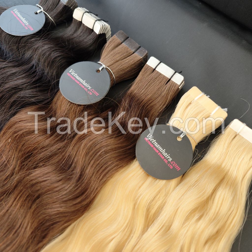 100% Vietnamese Human Weft Hair Extensions, 100gram bundle piece in all colors and length
