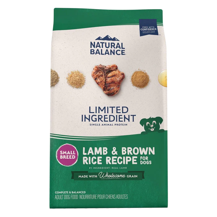 Natural Balance Pet Foods L.I.D. Small Breed Bites Dry Dog Food Lamb & Brown Rice 12 Lb