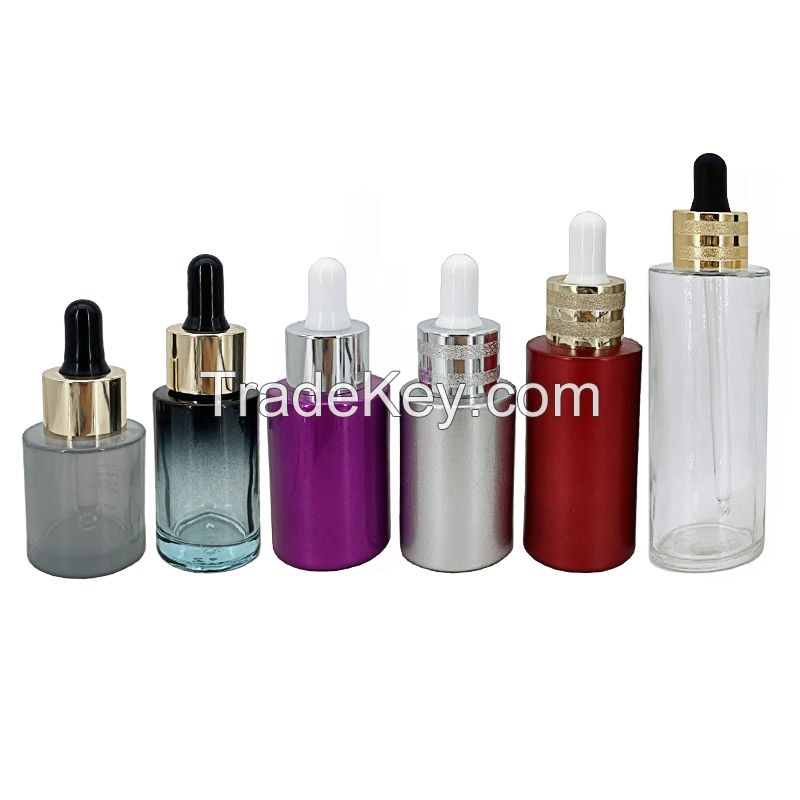 High Quality Glass Serum Pump Bottle for Cosmetics