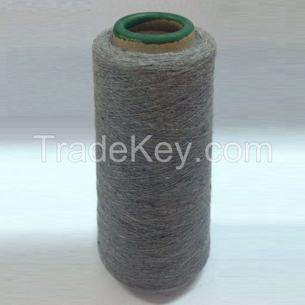 REGENERATED POLYCOTTON NE 6/1 CHARCOAL (MELANGE) YARN FOR KNITTING GLOVE cotton yarn polyester yarn knitted yarn