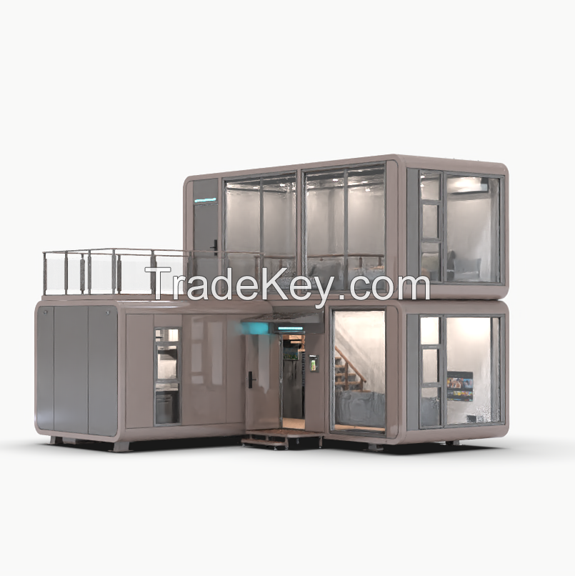 Marinedancer Double capsule house tiny mobile camping houses