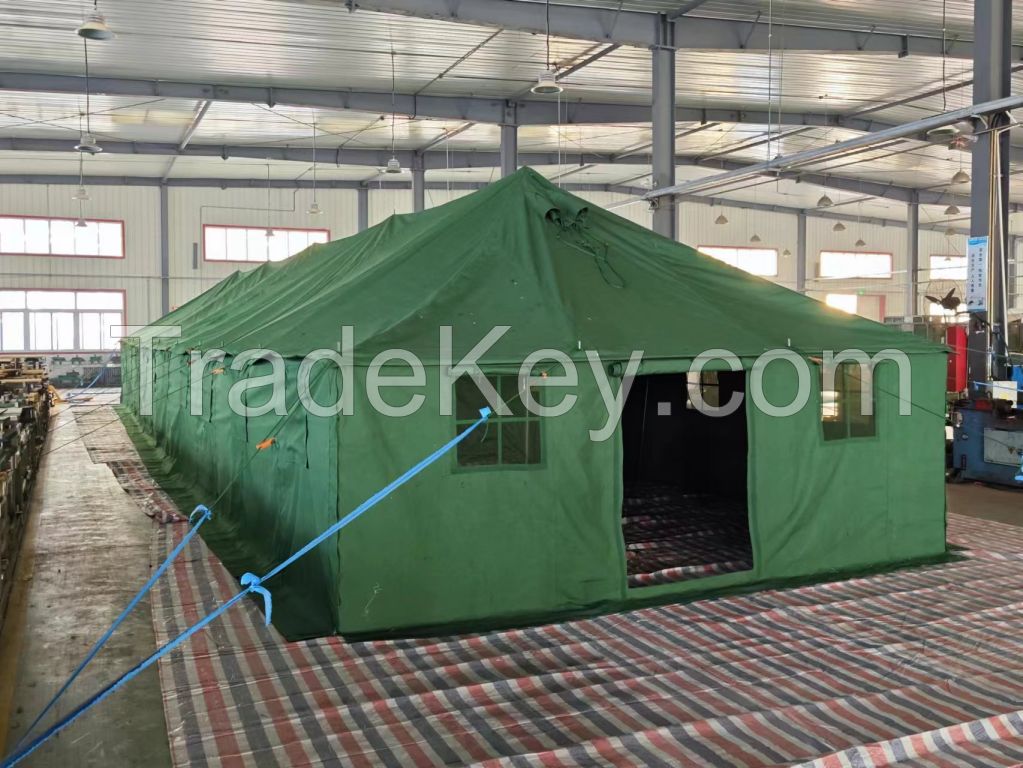 Grass green 40 people single layer pole tent