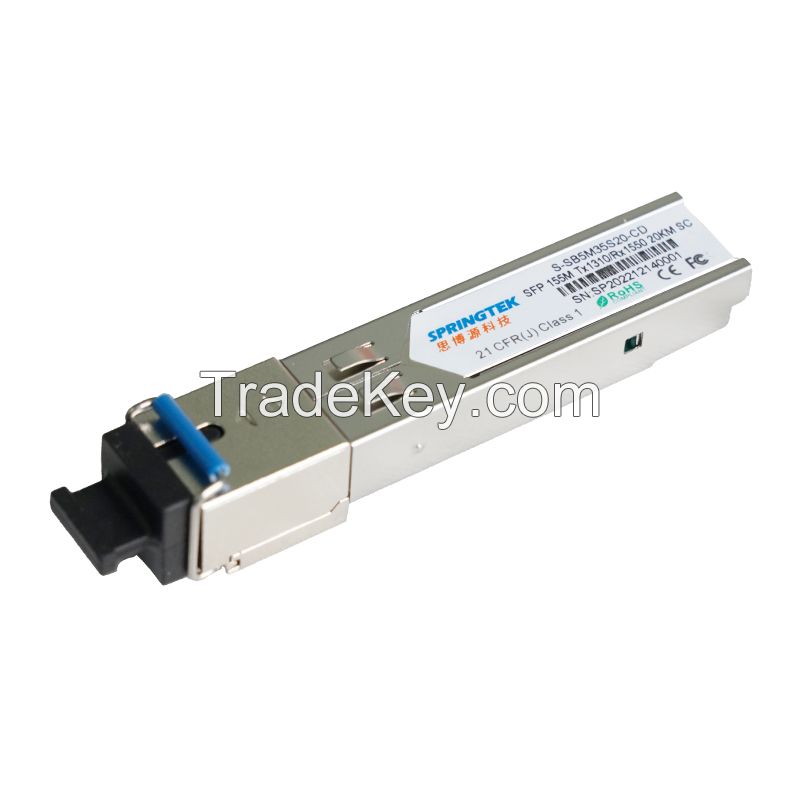 155m T1310/r1550nm 20km Bidi Sfp Optical Transceiver Module