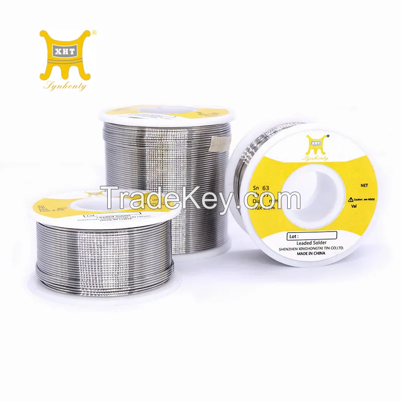 XHT 63 37 Sn63Pb37 Solder Wire 0.8 mm 100g 250g 500g 400lb 1000g solid core super soldering wire 60 40 sn60Pb40 lead Solder Wire
