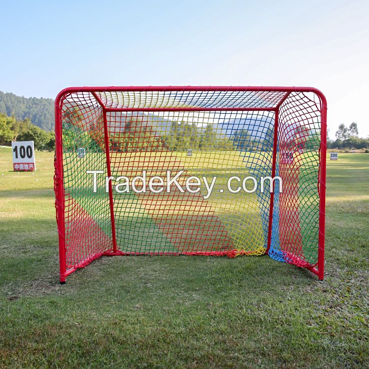 High quality tournament style field hockey lacrosse goal net Outdoor Steel Hockey Goal for Kids Roller