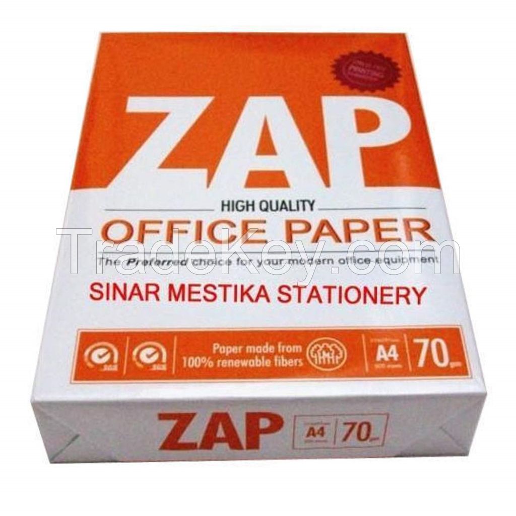 Premium Quality Zap- A4 Copier paper 80GSM/75GSM/70GSM