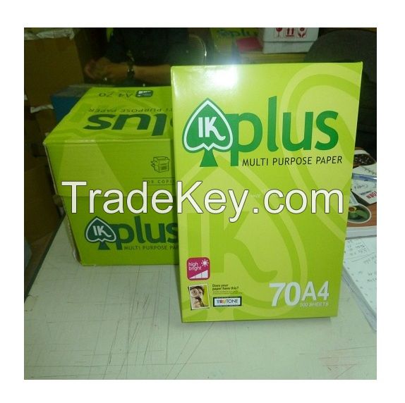 100% wood pulp IK- PLUS copy paper 80gsm