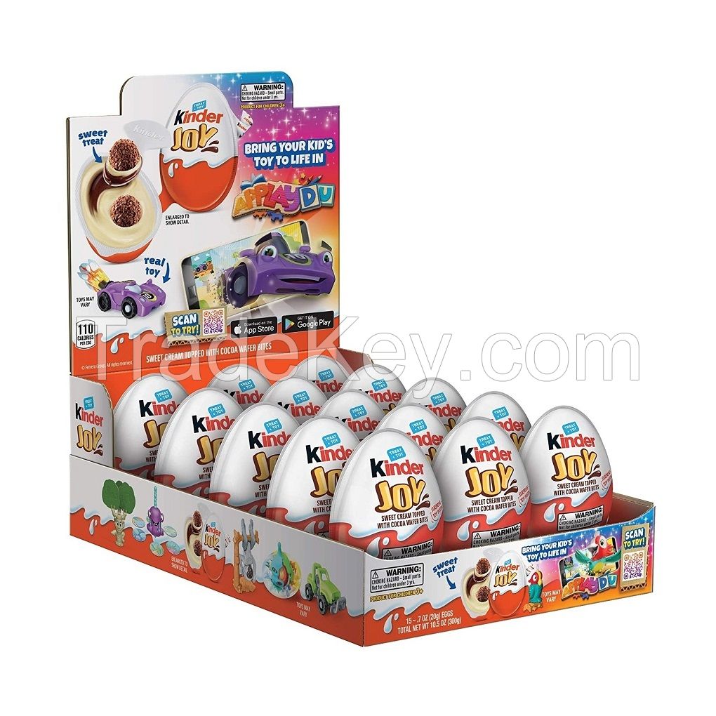 Chocolate Surprise Egg Candy for Kids with Joy Figure Toys Inside