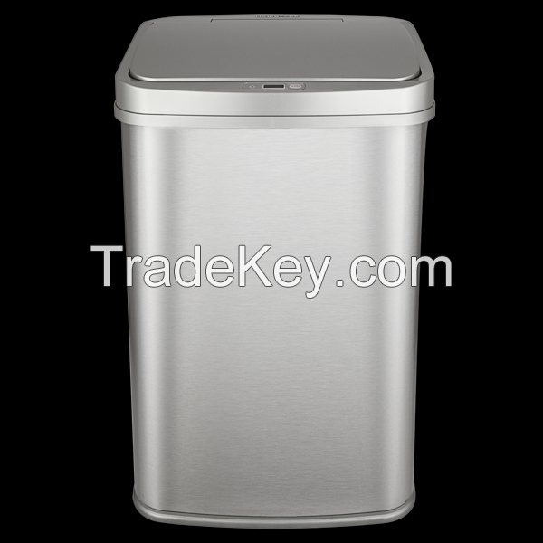 Ninestars 13.2 Gallon smart waste bin high quality stainless steel recycle bins wholesale touchless bin sensor