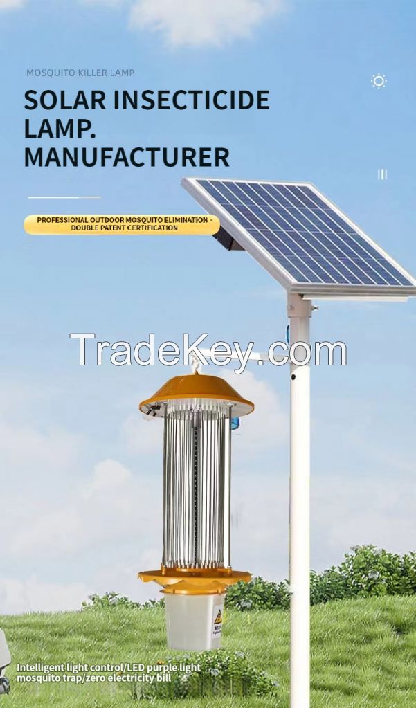 Solar Insect Trap Lamp Outdoor Waterproof Solar Mosquito Killer Light