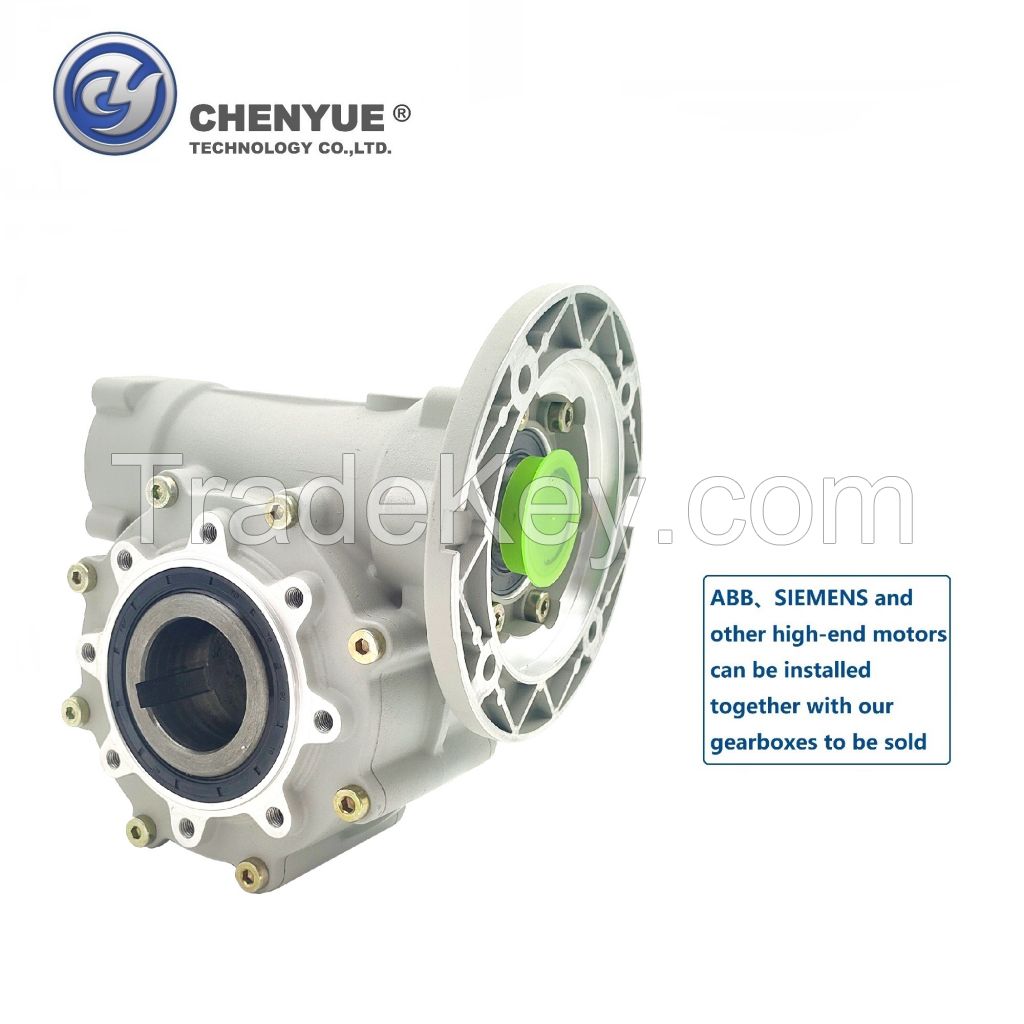 CHENYUE Large Output Bore Worm Gearbox CYWF 70 Input 35mm Output 70mm Ratio 5:1/100:1 Torque 200-647N.m Engine 7.5Kw Free Maintenance