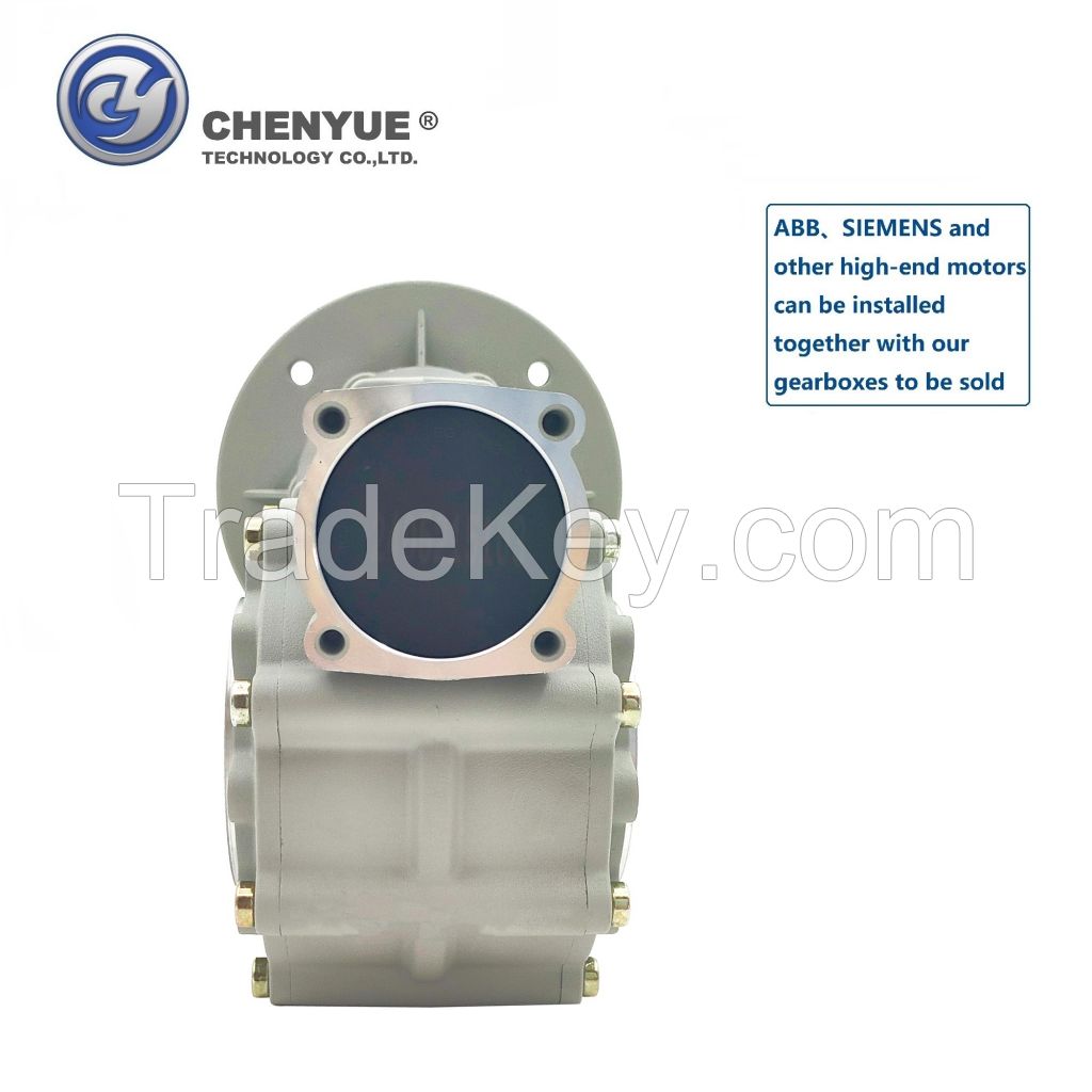 CHENYUE Large Output Bore Worm Gearbox CYWF 70 Input 35mm Output 70mm Ratio 5:1/100:1 Torque 200-647N.m Engine 7.5Kw Free Maintenance