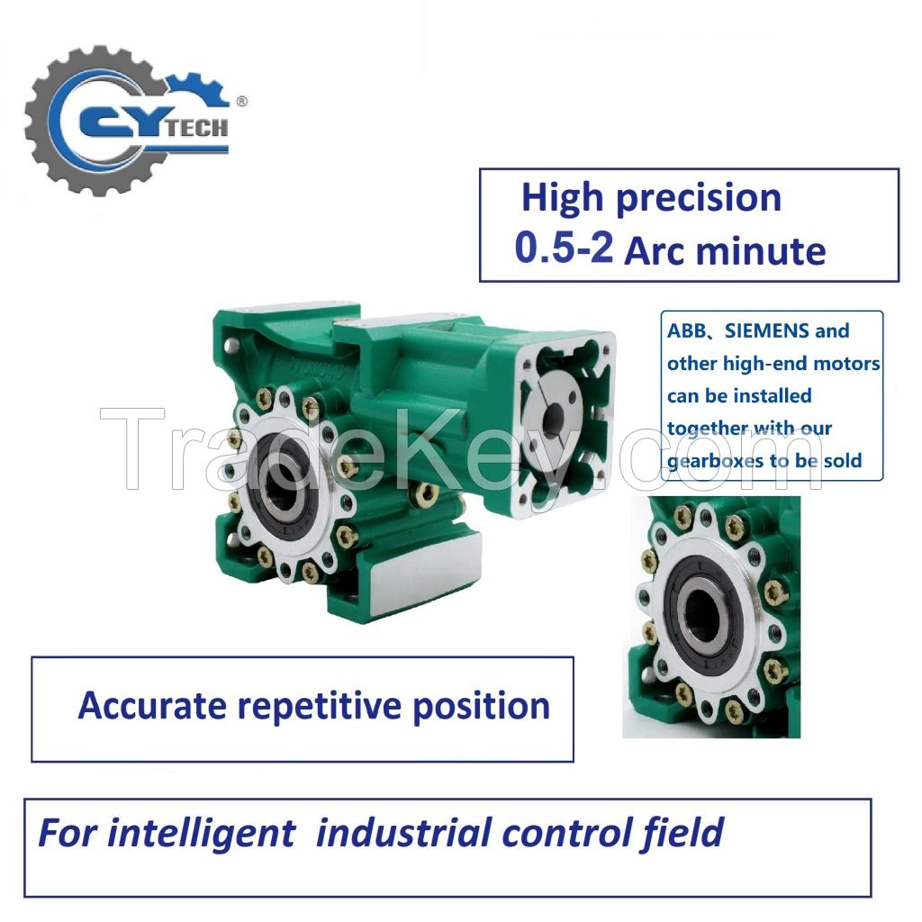 CHENYUE Repeated Positioning 0.5-2 Arc Minute Worm Gearbox CYCM 40 Servo Input shaft14/11/19 Output 20 Speed Ratio from 5:1 to 80:1 Free Maintenance