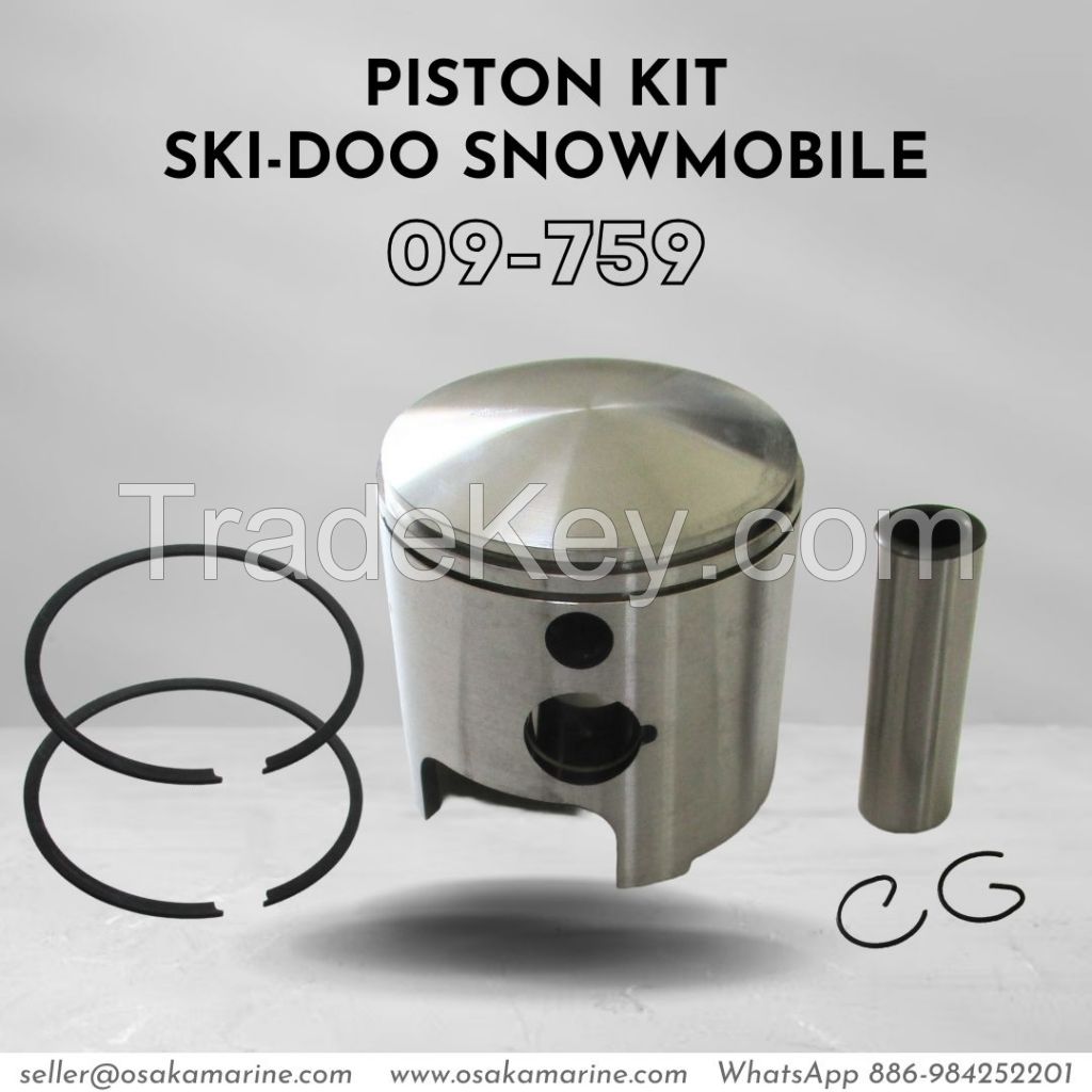 Ski-Doo Snowmobile Piston Kit / Set 09-759 Manufactured by Osaka Marine Industrial Taiwan