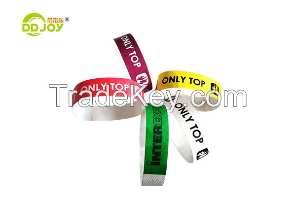 Cheap events & party supplies bracelet custom paper tyvek wristbands