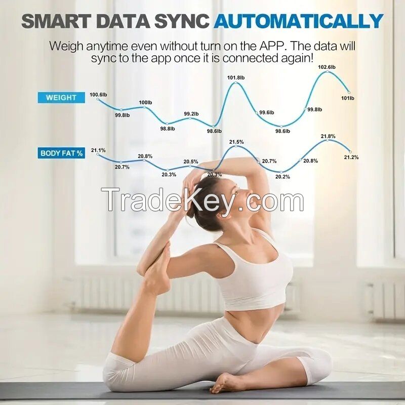 Smart Body Fat Scale Wireless BMI Weight Scale with Body Composition Analyzer