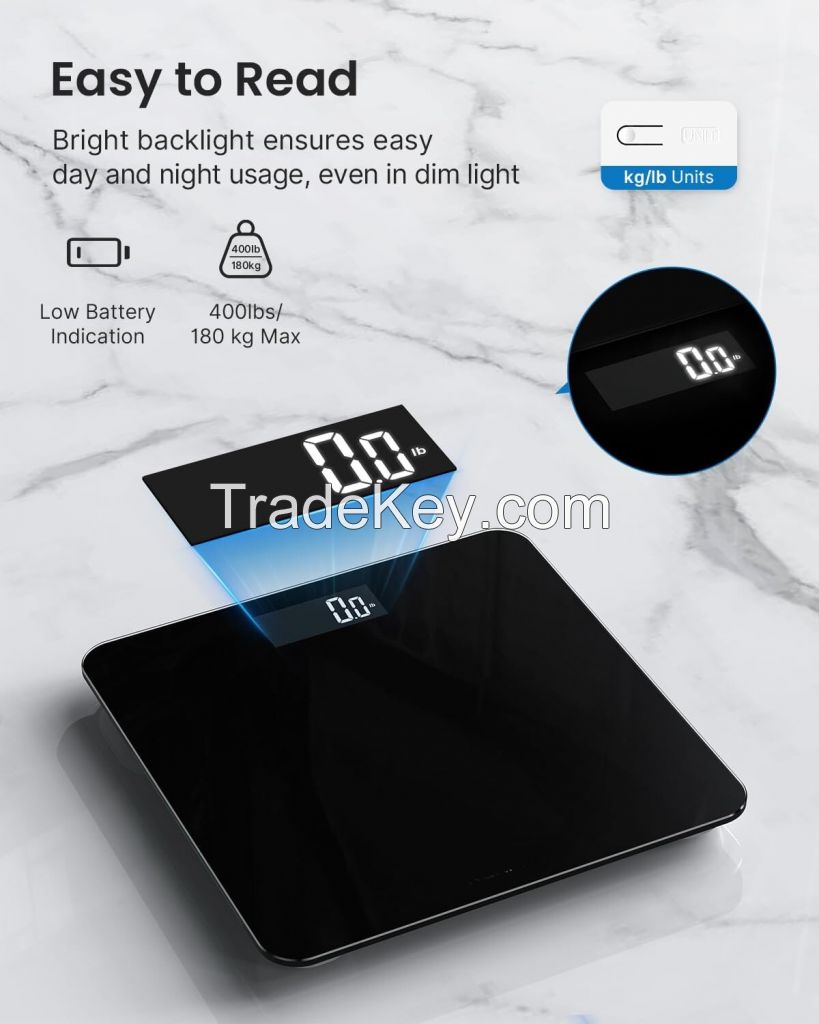 Digital Bathroom Scales for Body Weight Electronic Bath Scales