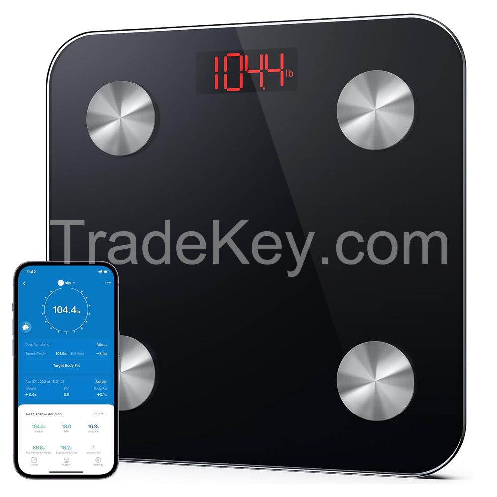 Smart body fat scale electronic personal weight scale body composition digital bathroom scale with app
