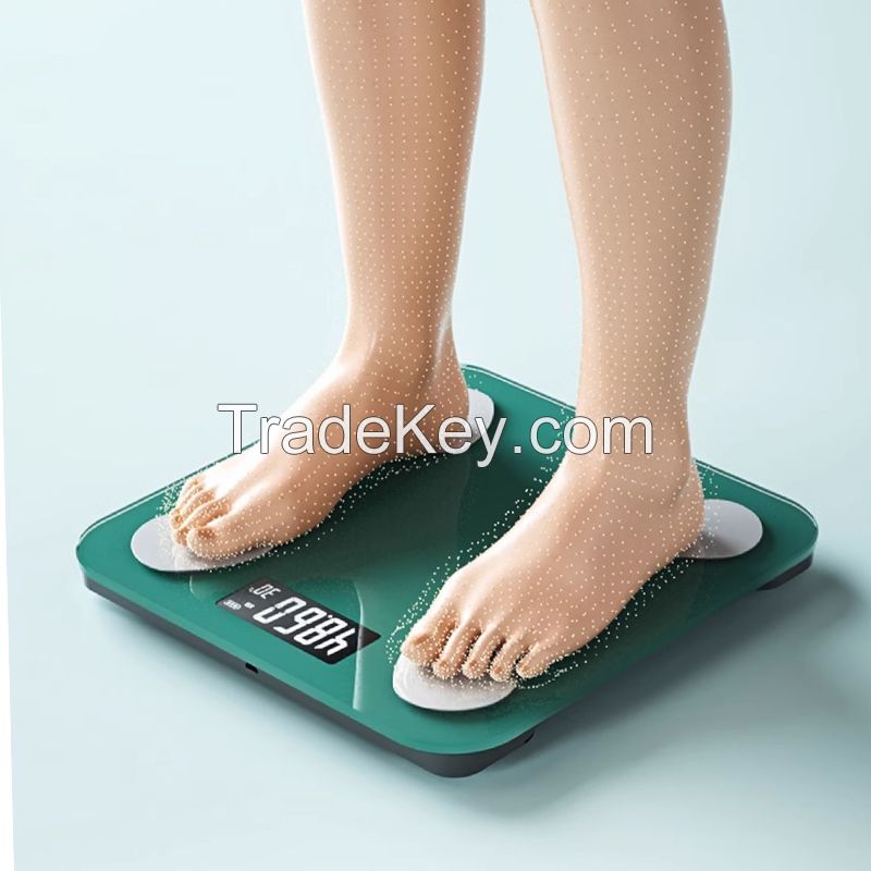 180kg body weight scale digital lcd display waterproof bathroom bmi body fat scale with smartphone app
