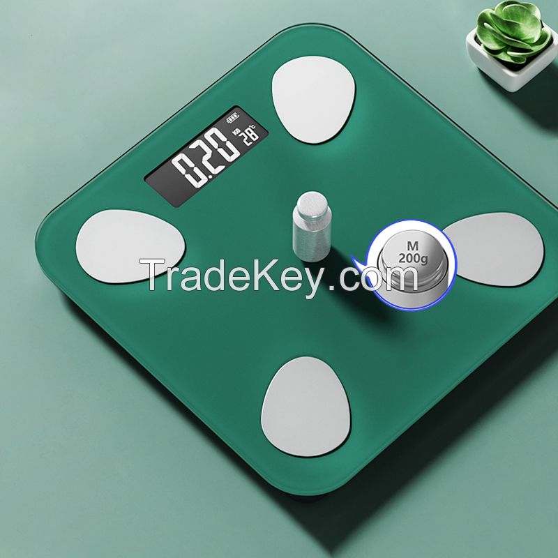 180kg body weight scale digital lcd display waterproof bathroom bmi body fat scale with smartphone app