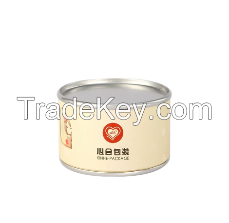 Aluminum Foil Cans Food Cylinder Packaging Boxes Food Grade Foamed Paper Tube Small Sheet Printed Recyclable Degradable